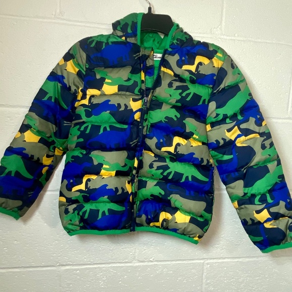 Epic Threads Dinosaur Green & Blue Puffer Jacket - Picture 1 of 10